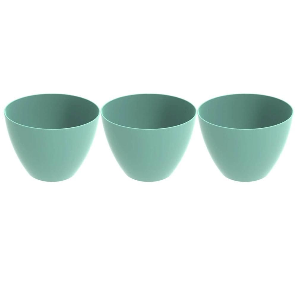 Kit 3 Tigelas Redonda Grande 6,2L Verde Menta Crippa Travessa Servir Salada Frutas Pratos Quentes