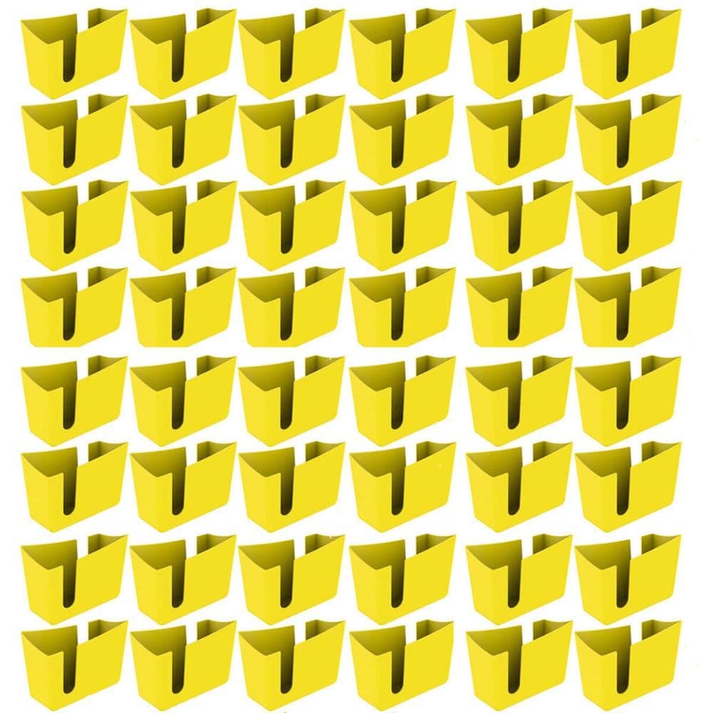 Kit 48 Suportes Porta Guardanapos de Mesa Trio Crippa Amarelo Lanchonete Restaurante