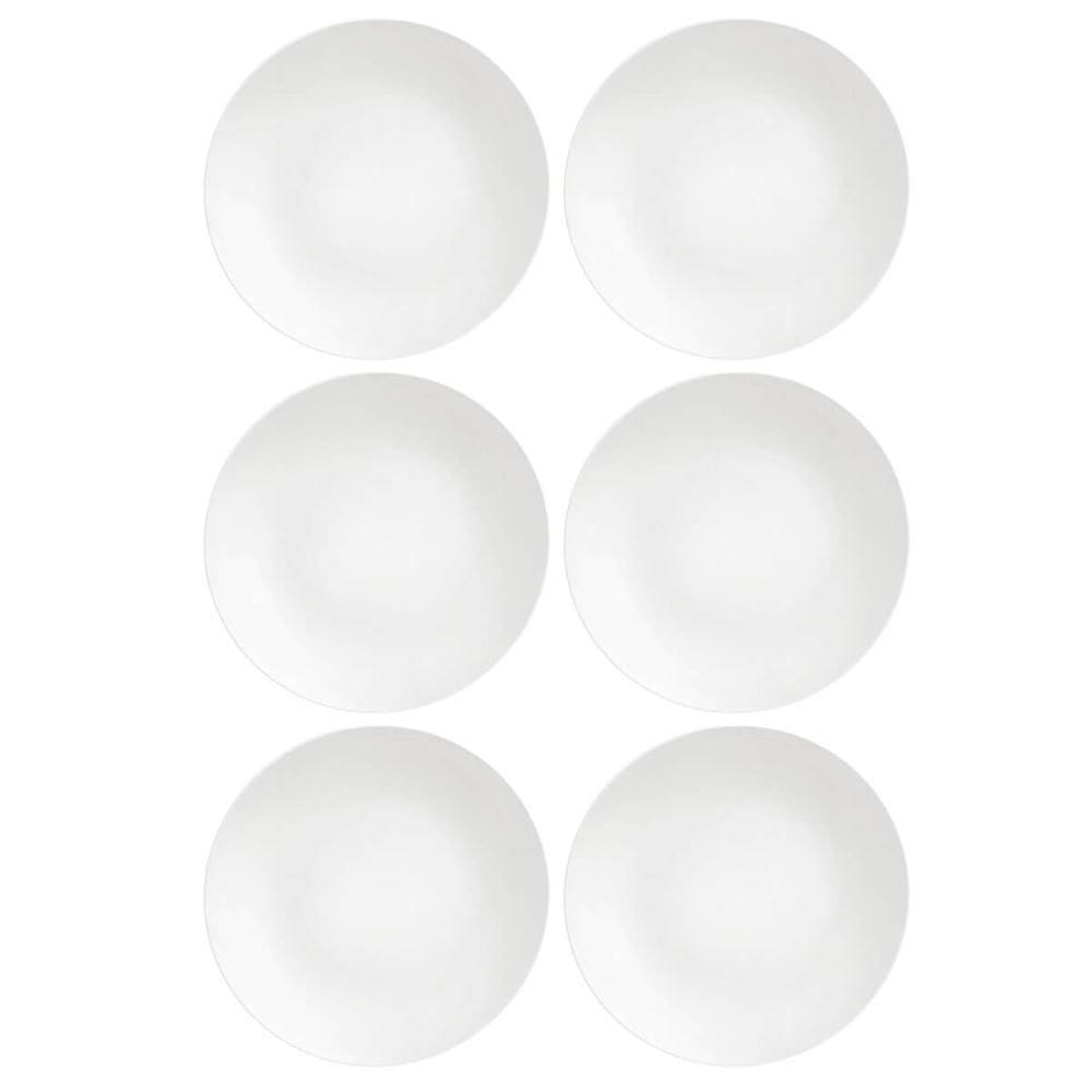 Kit 6 Pratos Rasos Tramontina Porcelana Branco 28cm Sophia Mesa Posta Restaurante