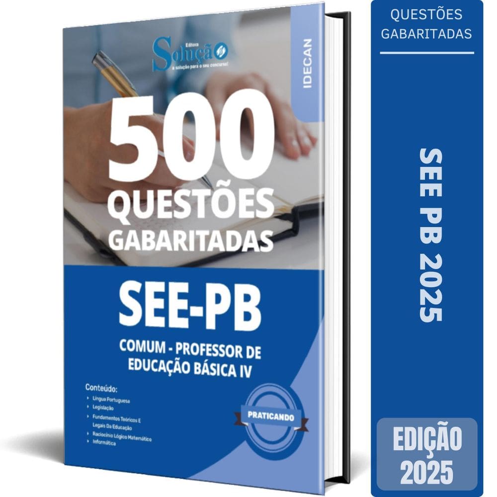 Caderno Questões See Pb 2025 Comum Professor Educação Básica
