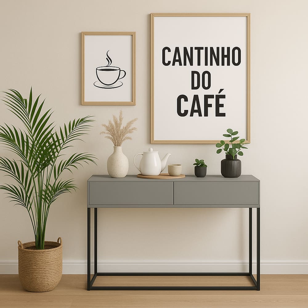 Aparador Buffet Balcão Para Sala de Estar Cantinho Do Café