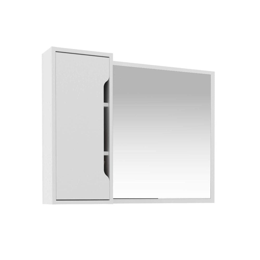 Espelheira para Banheiro BN3645 com 1 Porta Branca 80x60cm Tecnomobili