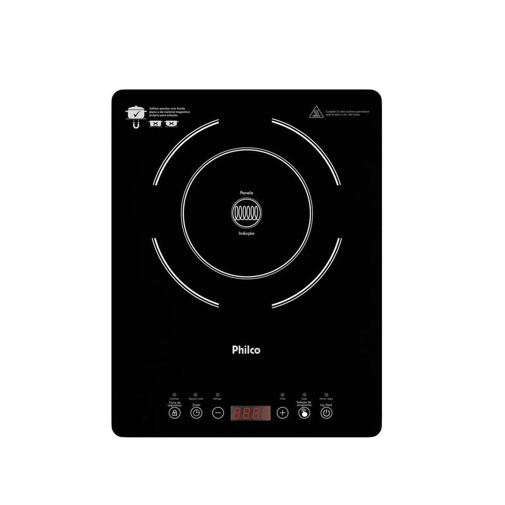 Cooktop de Indução Diferentes Níveis de Potência e Temperaturas - Philco PCT10A