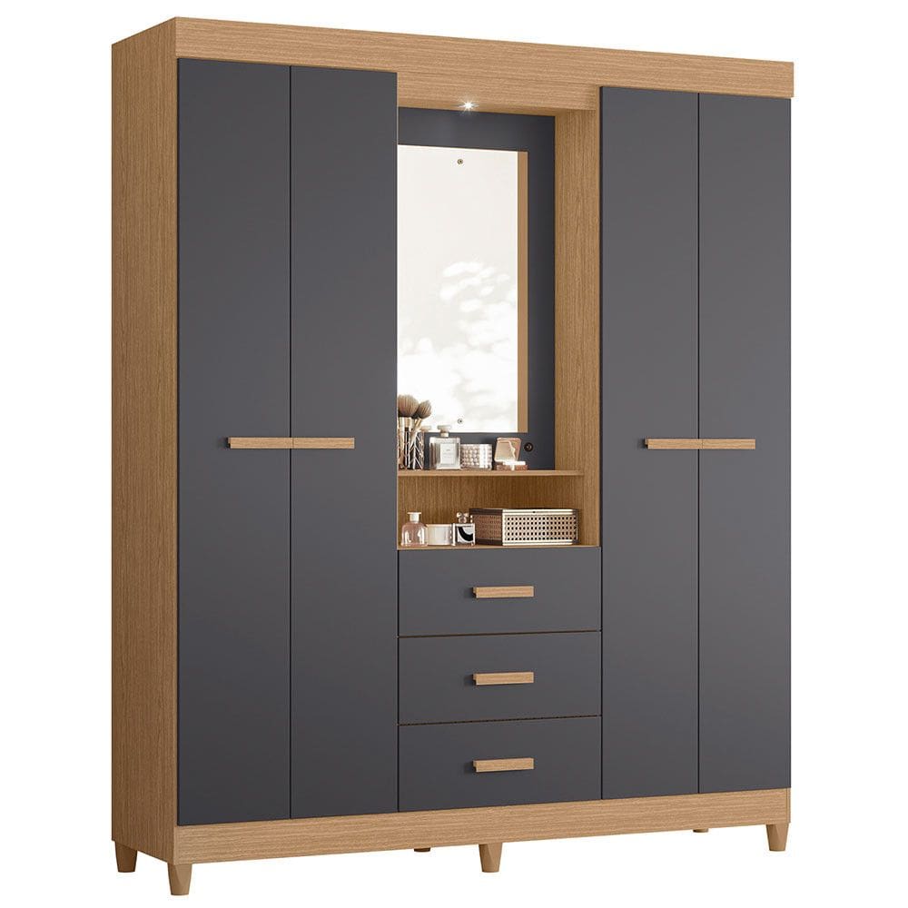 Guarda Roupa Ágata com 4 Portas e 1 Cabideiro Albatroz