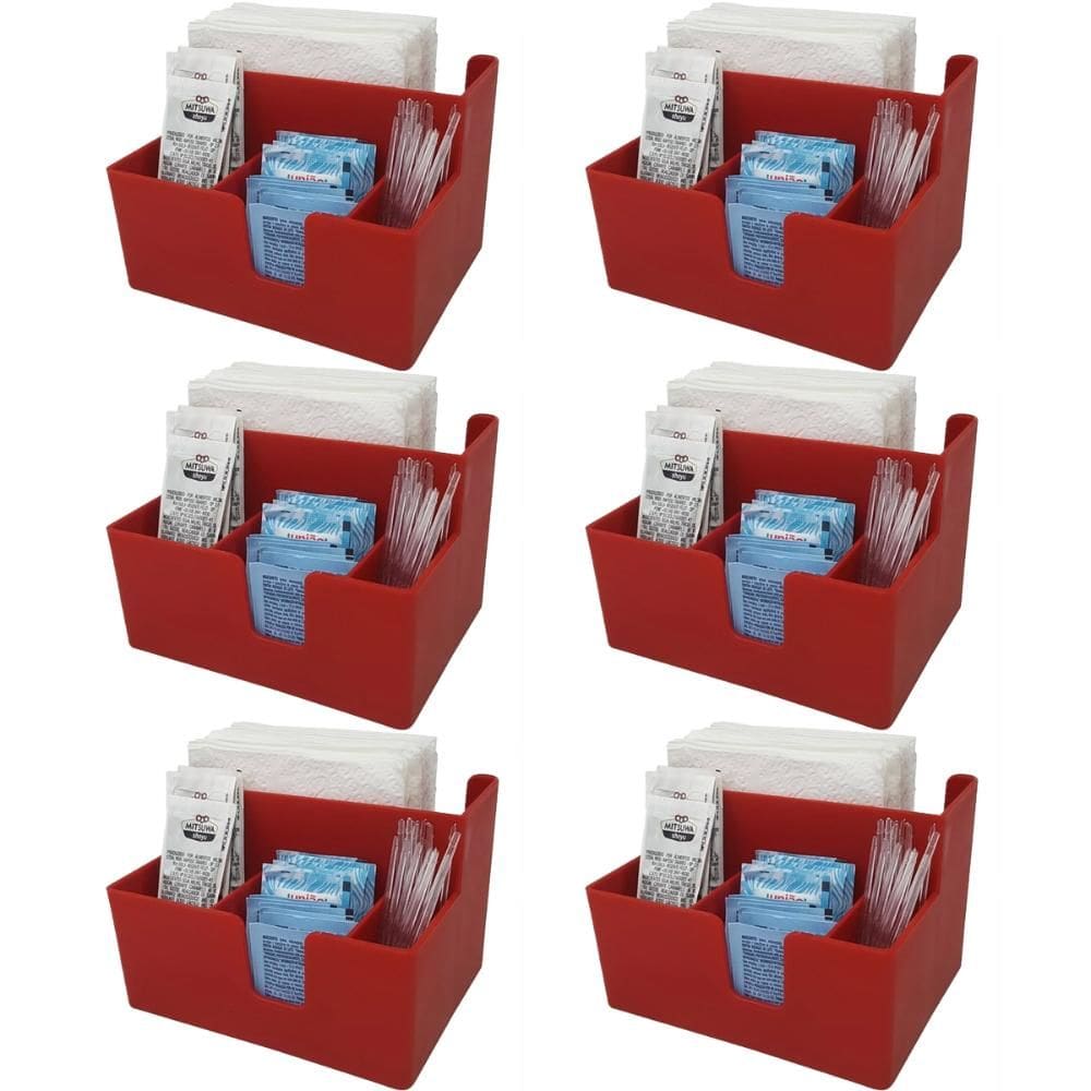 Kit 6 Porta Sachês Guardanapos Açúcar Organizadores Bancada