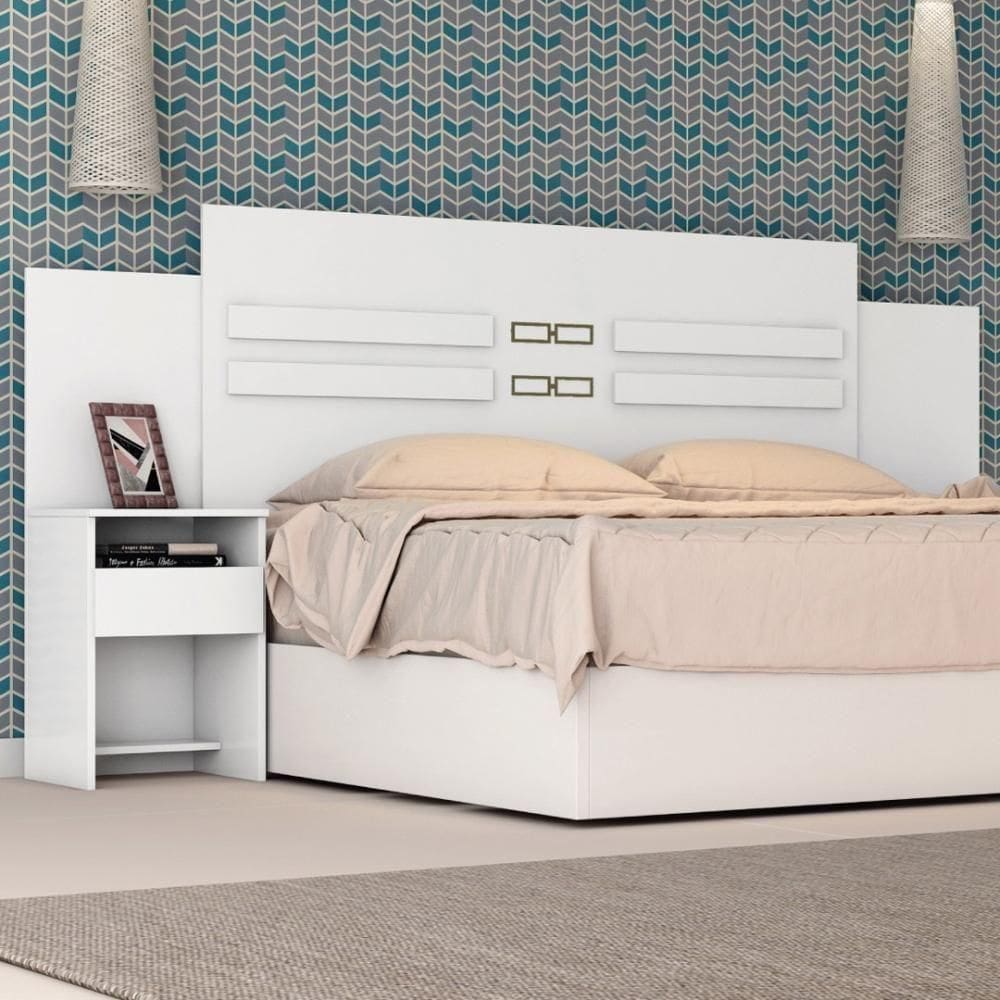 Cabeceira Casal 216 Cm Orlando - Branco Branco