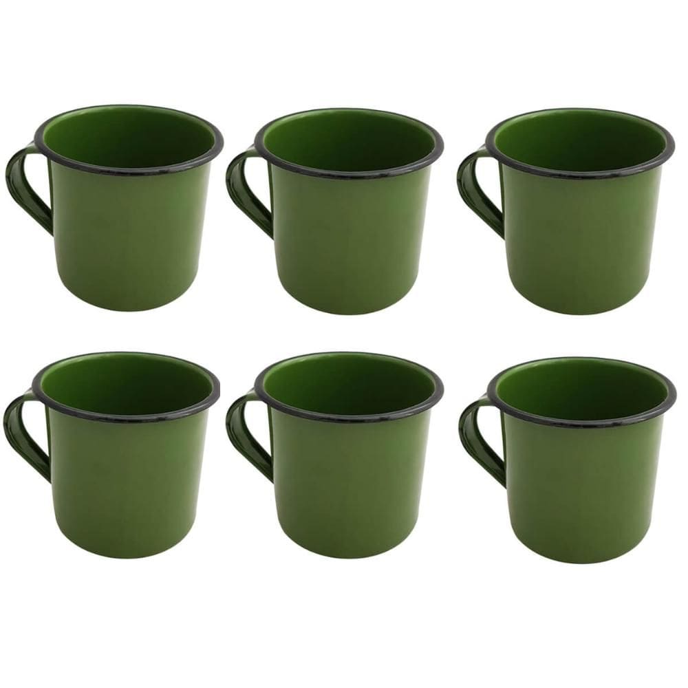 Jogo 6 Xícaras Café Caneca Esmaltada 400ml Caneca de Agata