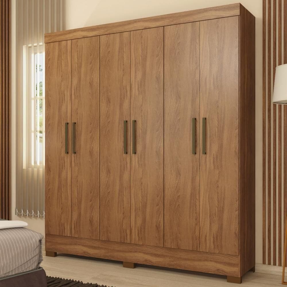 Guarda Roupa Casal 6 Portas E 2 Gavetas Dallas - Amêndola Touch Amêndola Touch