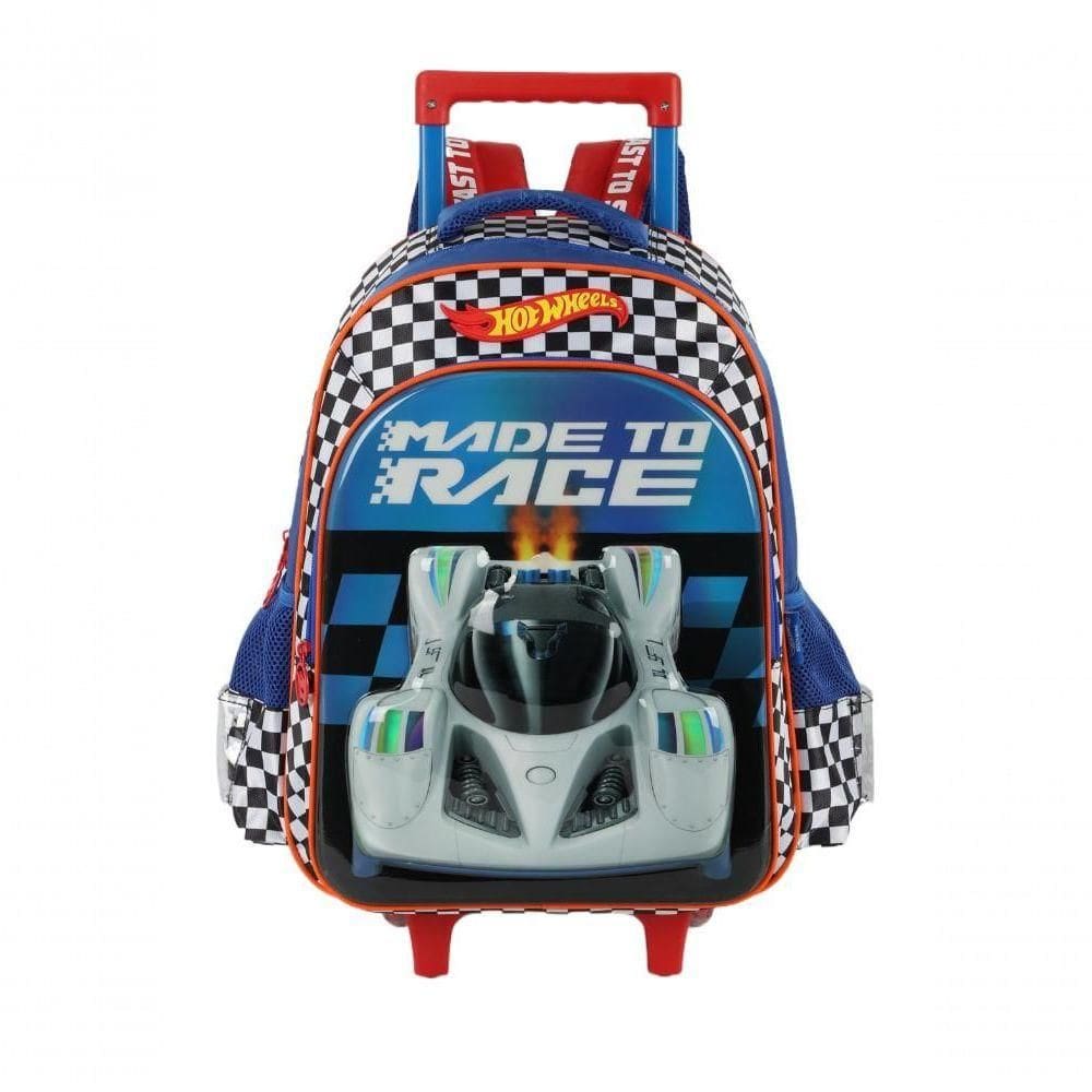 Mochila Com Rodas Azul - Unico Azul