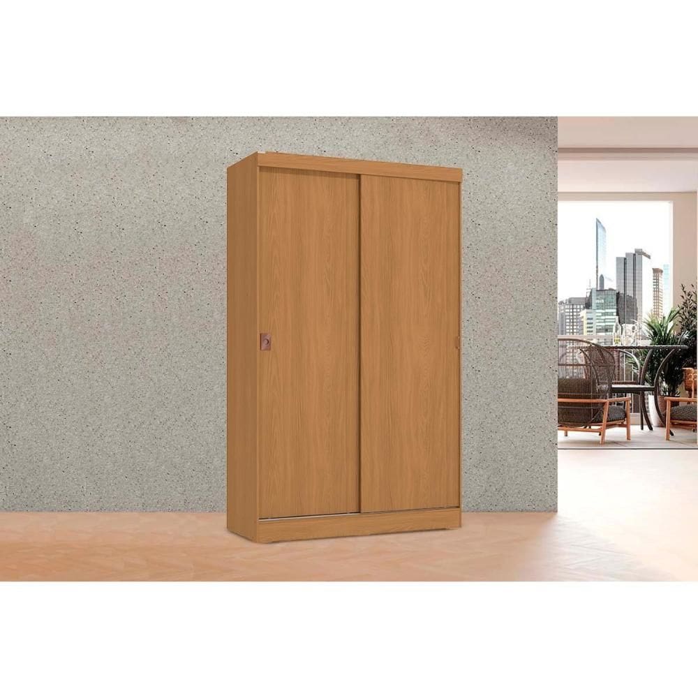 Guarda Roupa Solteiro 2 Portas de Correr e 2 Gavetas R588 Canela - Kappesberg