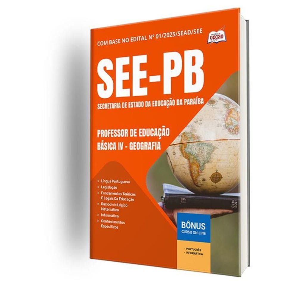 Apostila See Pb 2025 Professor Educação Básica Iv Geografia