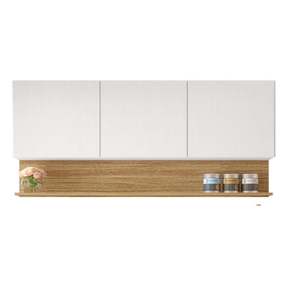 Armário Aéreo De Cozinha 3 Portas Com Nicho 1,50m Line Kit`s Paraná