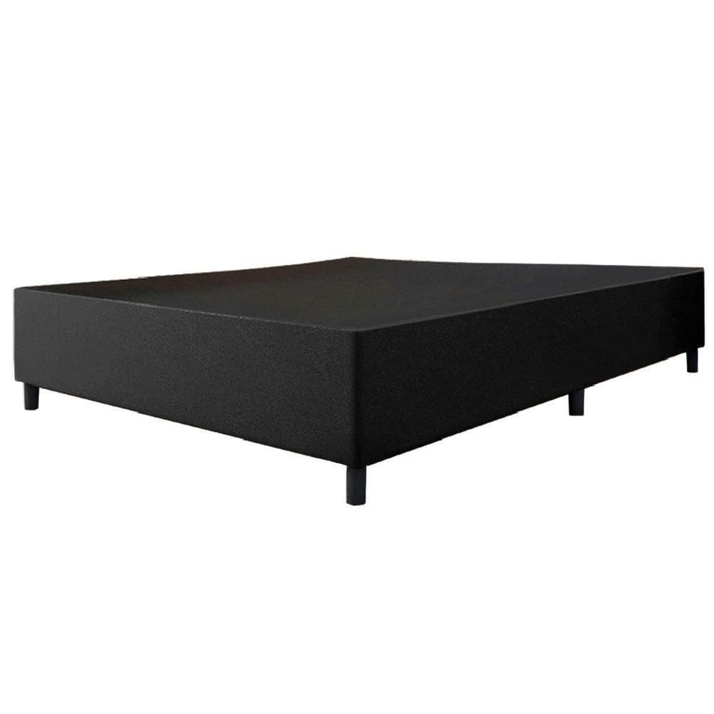 Cama Base Casal Queen 1,58m Suede Marsala Preto