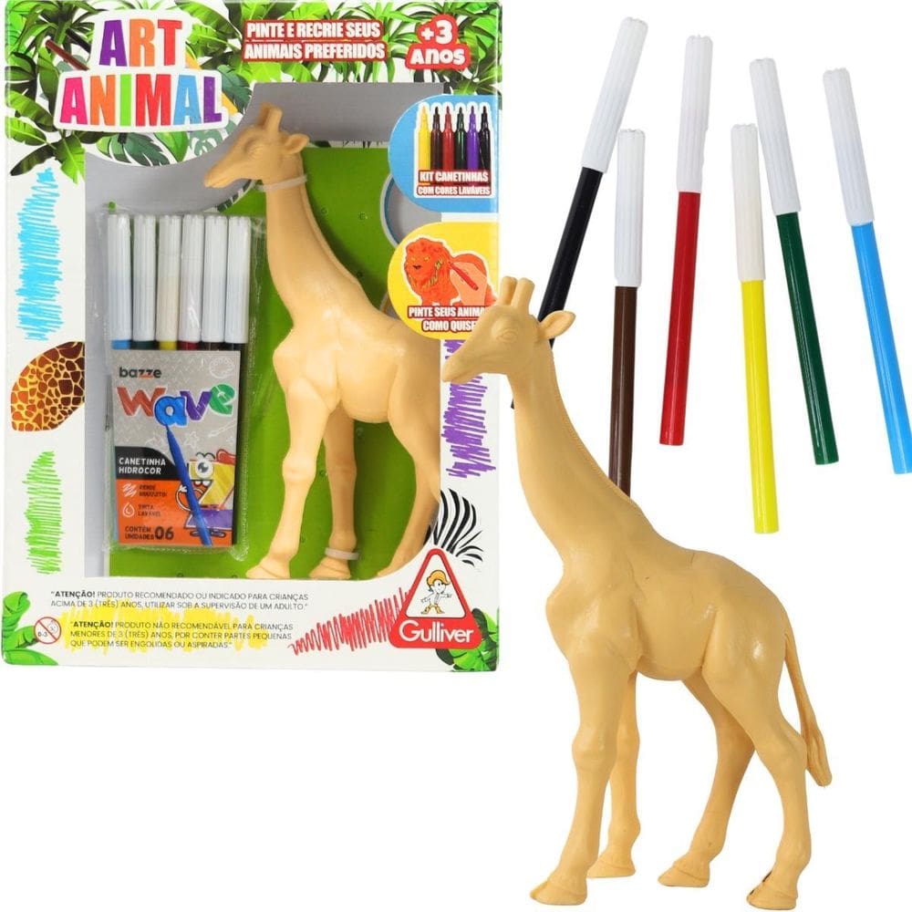 Animais De Colorir Com Canetinha Hidrocolor - 0973 Gulliver