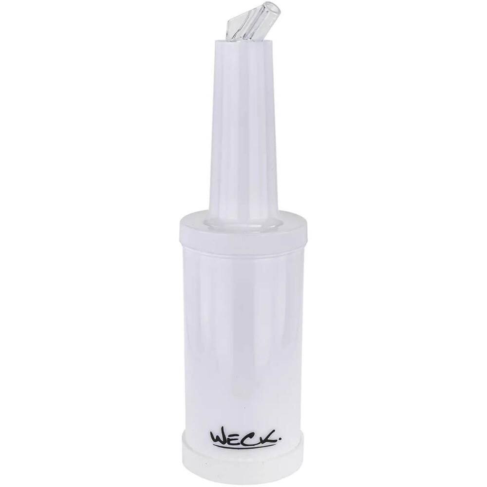 6 Garrafas Store`n Pour 1L Brancas Mixologista Armazenar e Servir Caldas Drinks