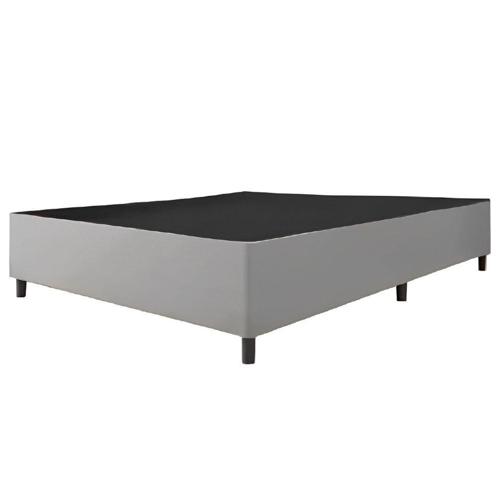 Cama Base Casal Queen 1,58m Suede Marsala Bege