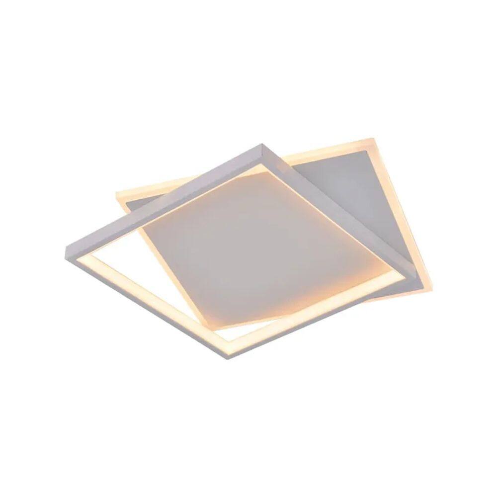 Plafon LED Quadrado Sobreposto Branco 40cm Sindora