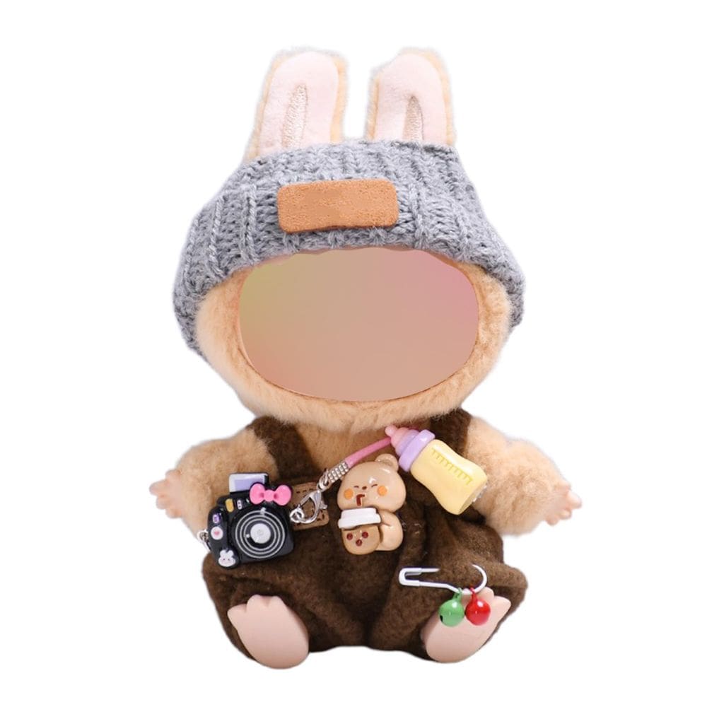 Roupas para LABUBU, conjunto de roupas para bonecas labubu, roupas de boneca adequadas para bonecas labubu, acessórios (sem boneca) (marrom)