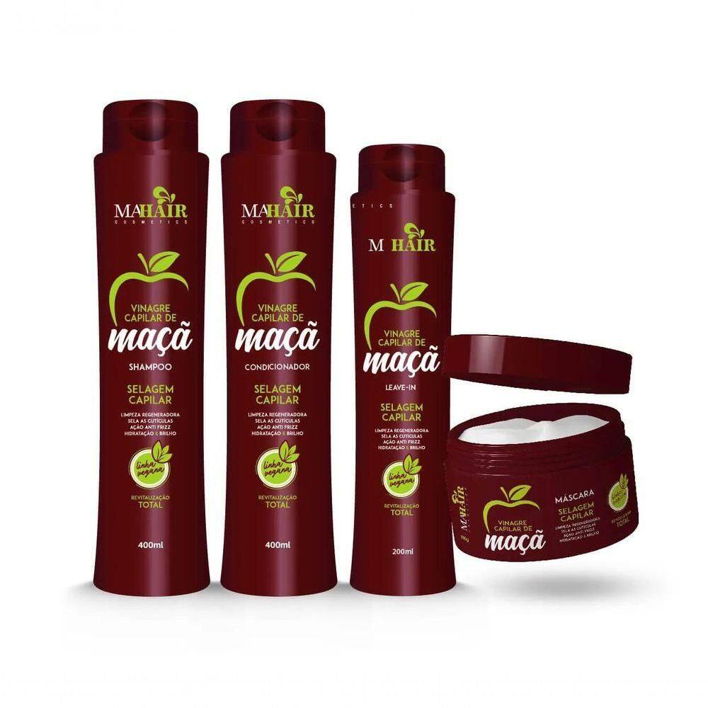 Kit Capilar Vinagre De Maçã Mahair (4 Itens)