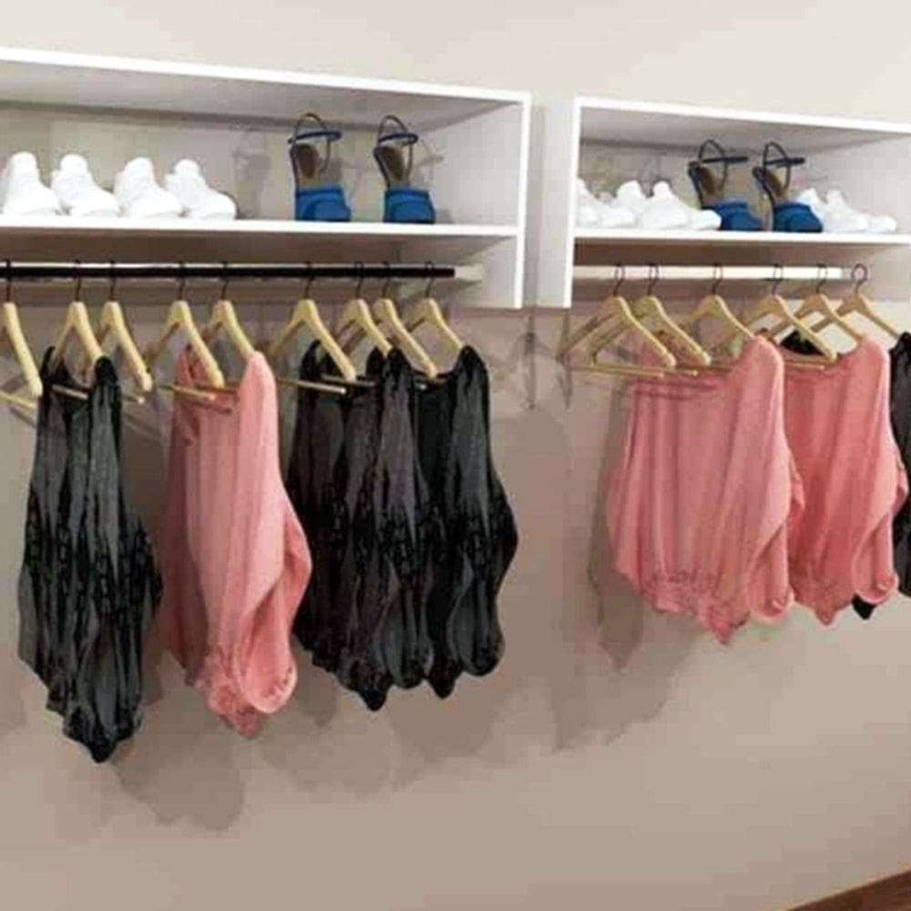 Cabideiro Parede Organizador Multiuso Branco 63X30X32Cm - Deep
