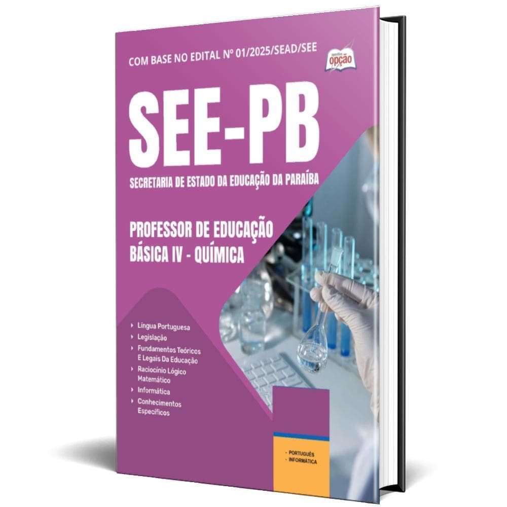 Apostila See Pb 2025 - Professor Educação Básica Iv Química