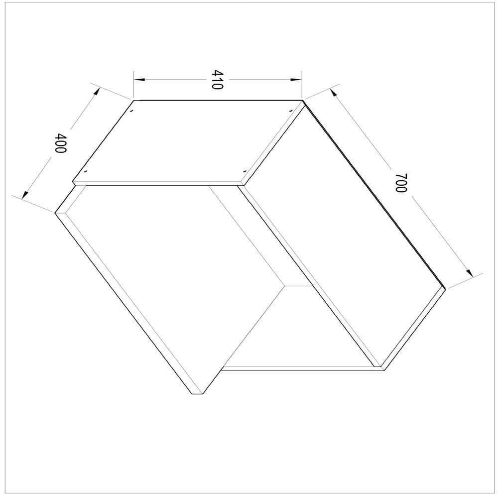 Armário de Cozinha Genialflex Iluminata Aéreo Branco