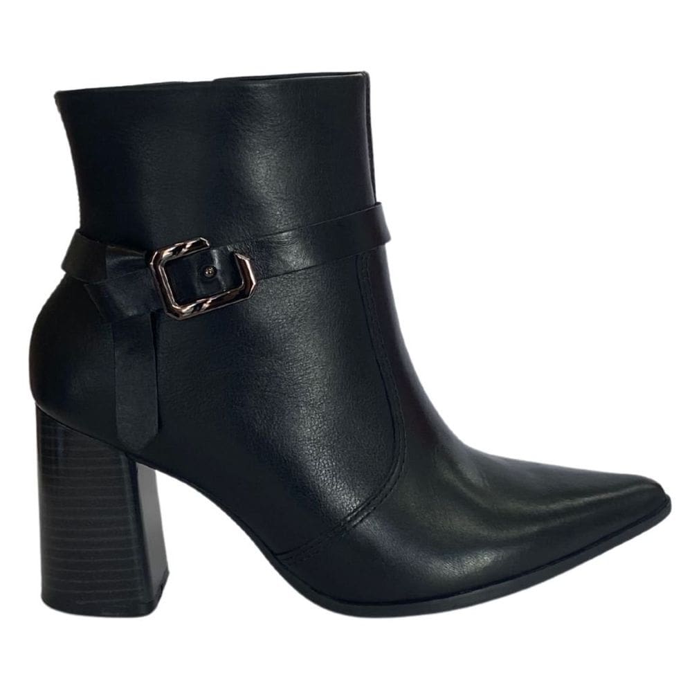 Bota Ramarim 2568103 Feminino Preto cano curto confortável