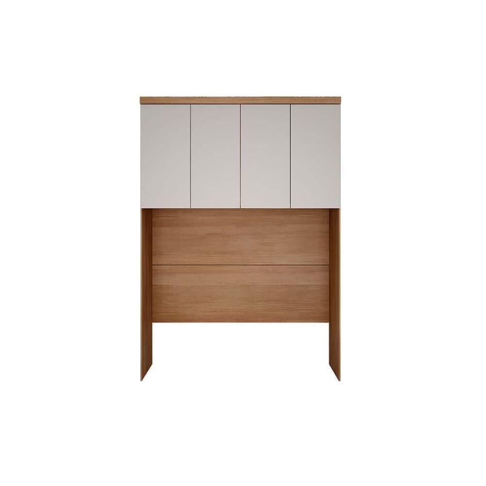 Armário Ponte Modulado Aéreo Casal/Queen 167cm Rizon/Linea c/ 4 Portas Cumaru/Fendi 25 - Novo Horizonte