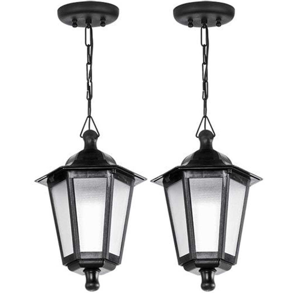 Kit 2 Pendentes Luminária Teto Gregos Colonial Clássica Vintage Retro Preto E27