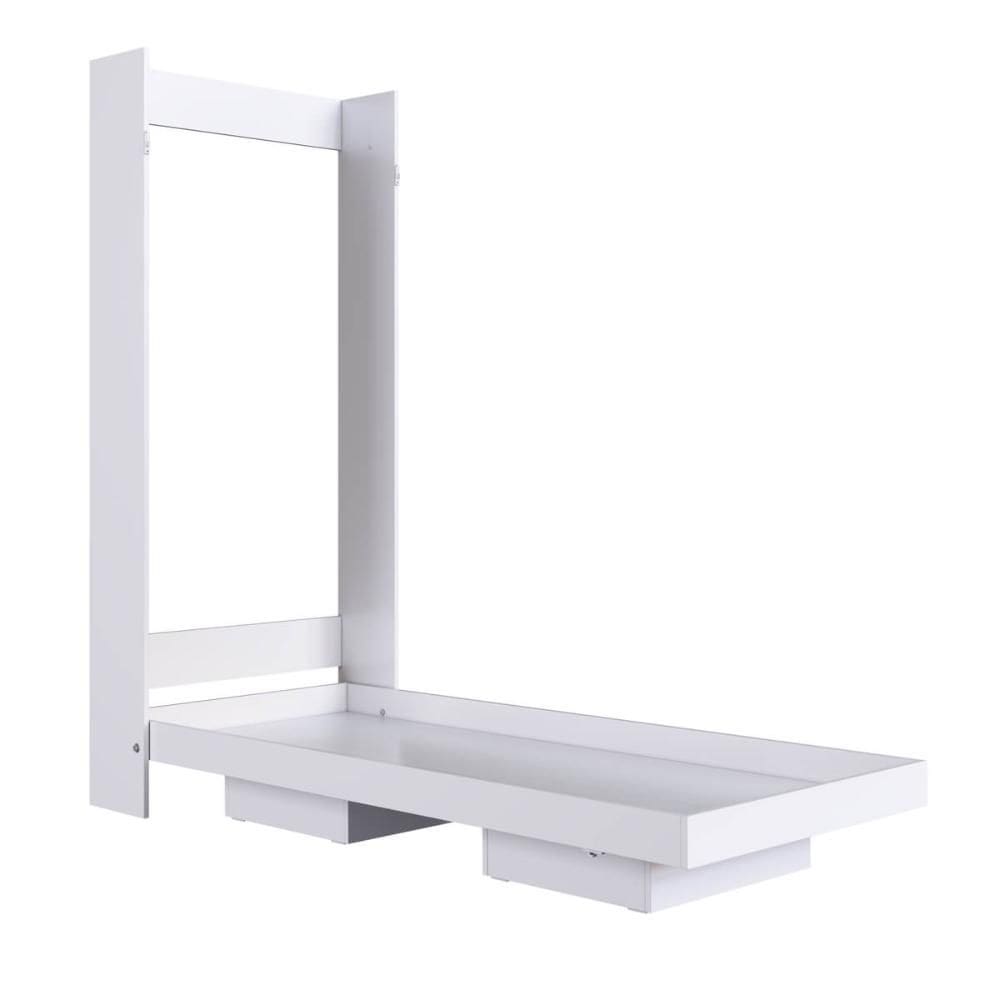 Cama de Solteiro Articulável Vertical Branca Dobrável MDP Vancouver Art In Móveis