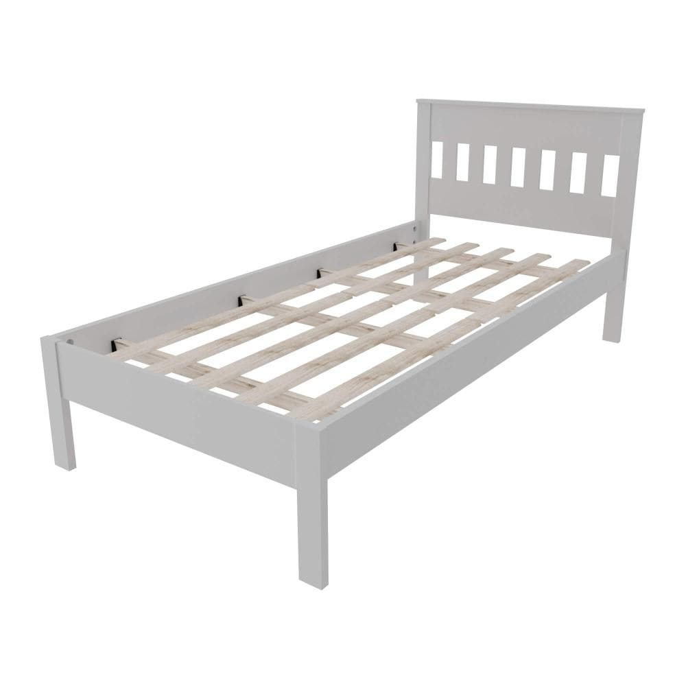 Cama de Solteiro CM8006 Para Colchão de 88cm Branca Tecnomobili