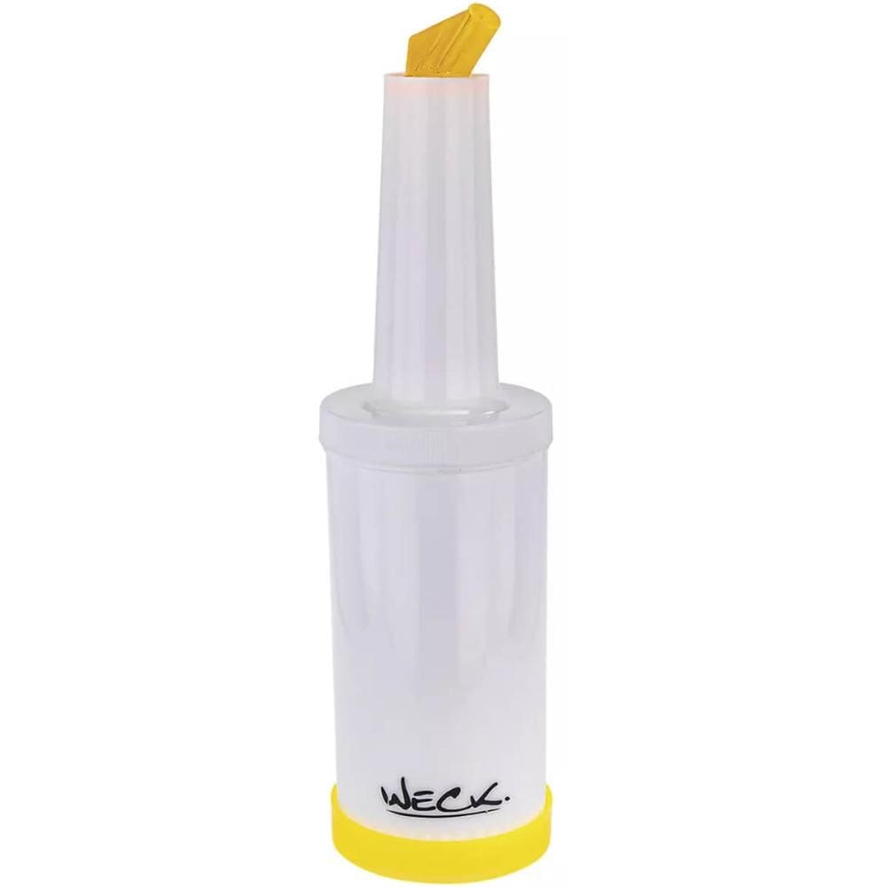 Garrafa Store`n Pour 1l Amarela Weck Mixologista Bar Coquetéis Açúcar Suco Xarope