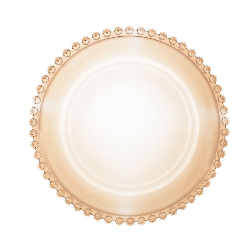 Sousplat de Cristal Daisy Âmbar 32cm Wolff