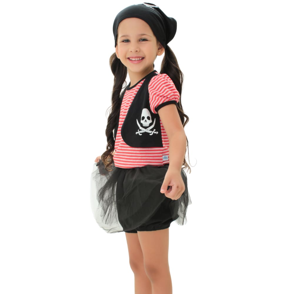 Fantasia Infantil Pirata Menina Tamanho: 1