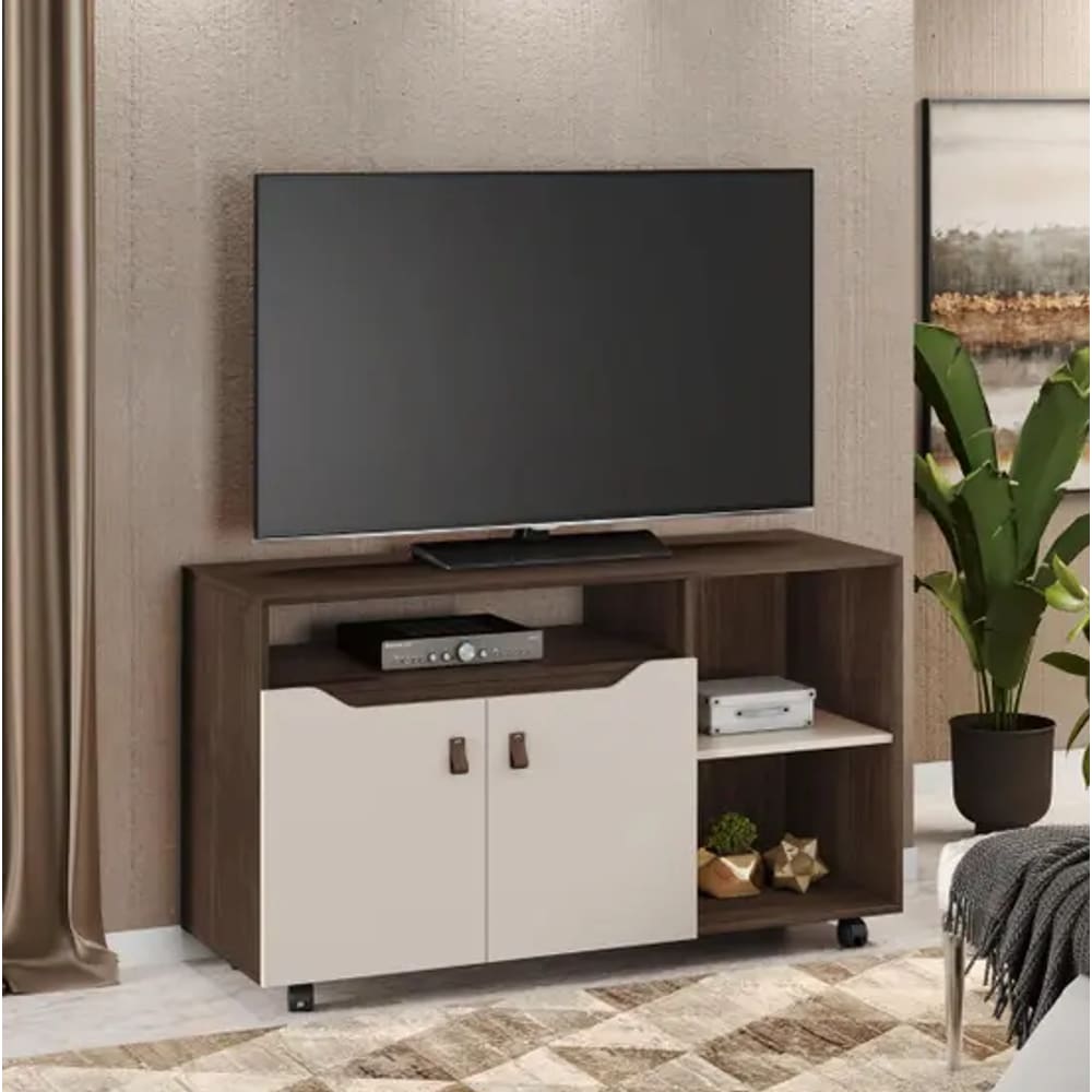 Rack Seleto Para Tv Até 49” JCM movelaria - Café Soft/Off