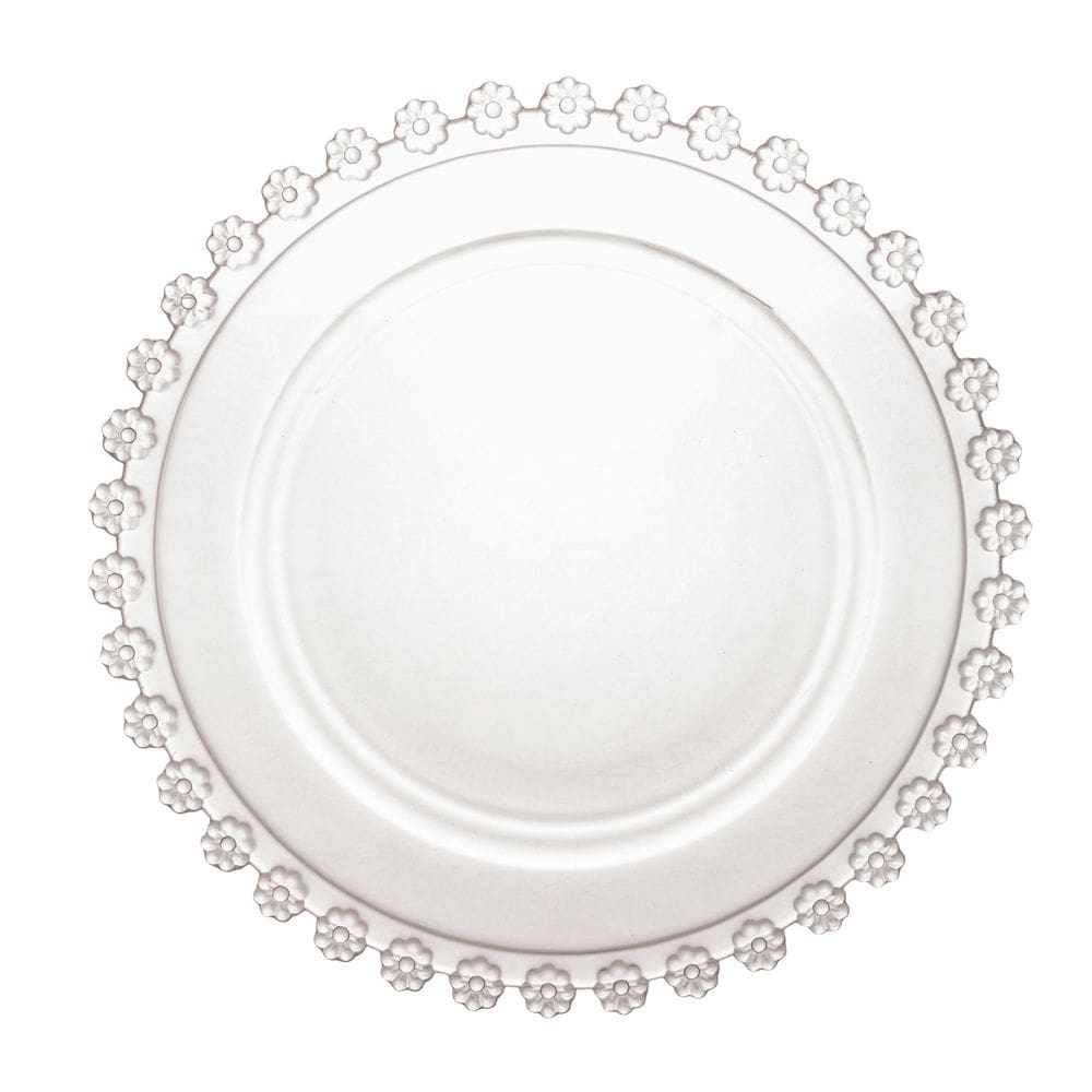 Sousplat de Cristal Daisy Transparente 32cm Wolff