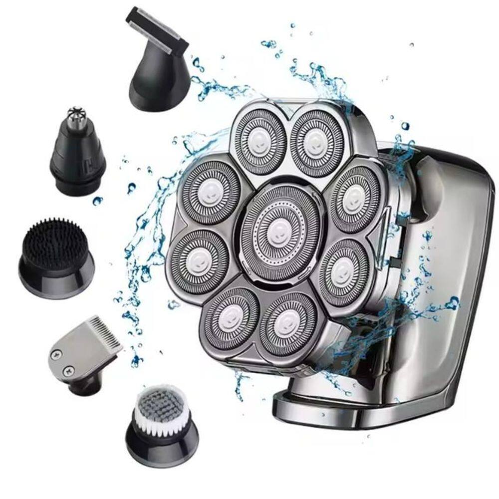 Barbeador 9D Com Escova De Limpeza Para Higiene E Conforto