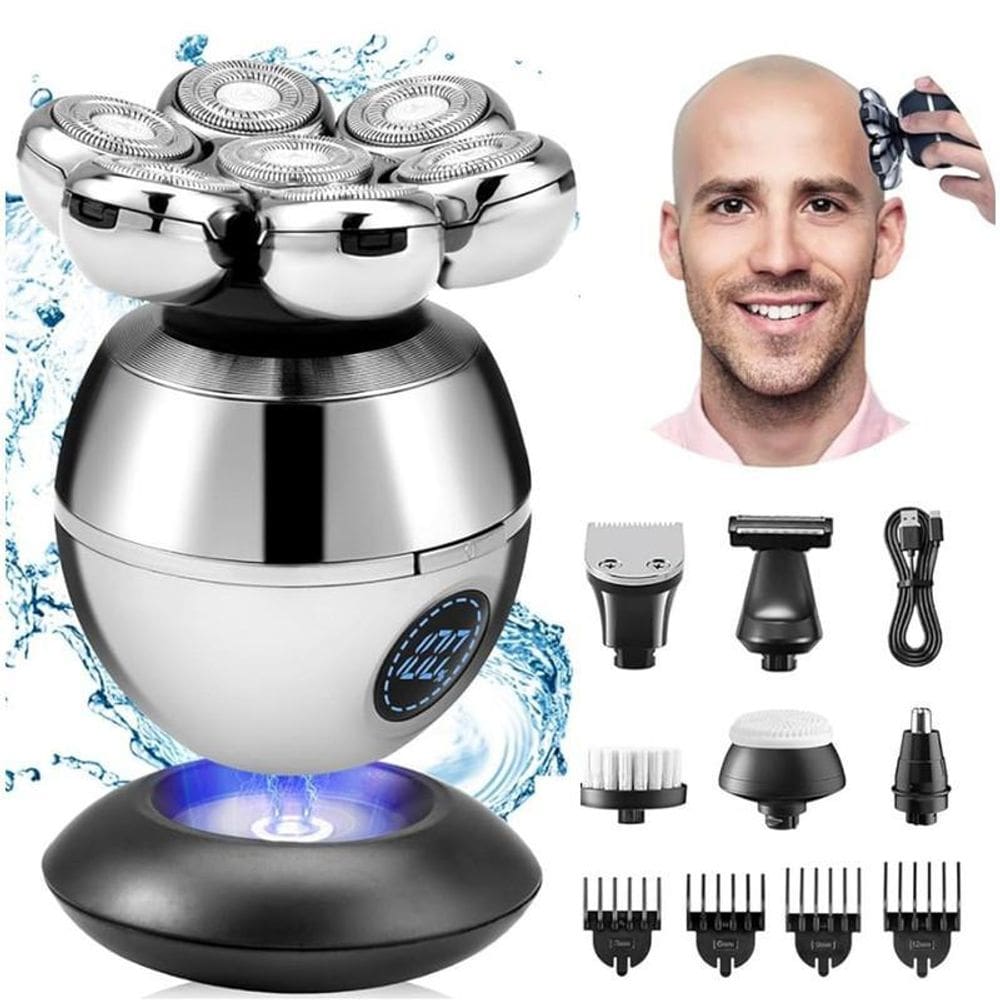 Máquina De Corte Raspa Careca Lavável Um Barbear Completo