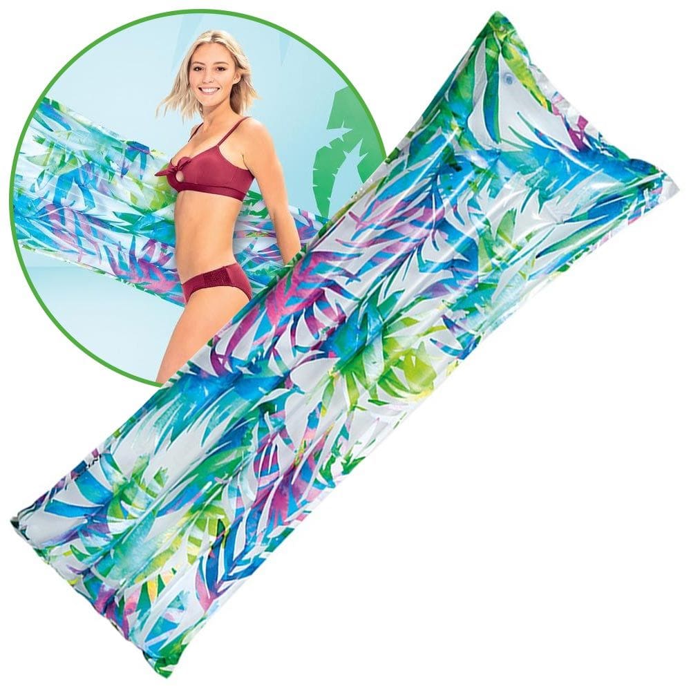 Colchão Inflável Piscina Praia Esteira Fashion - Intex Folhas