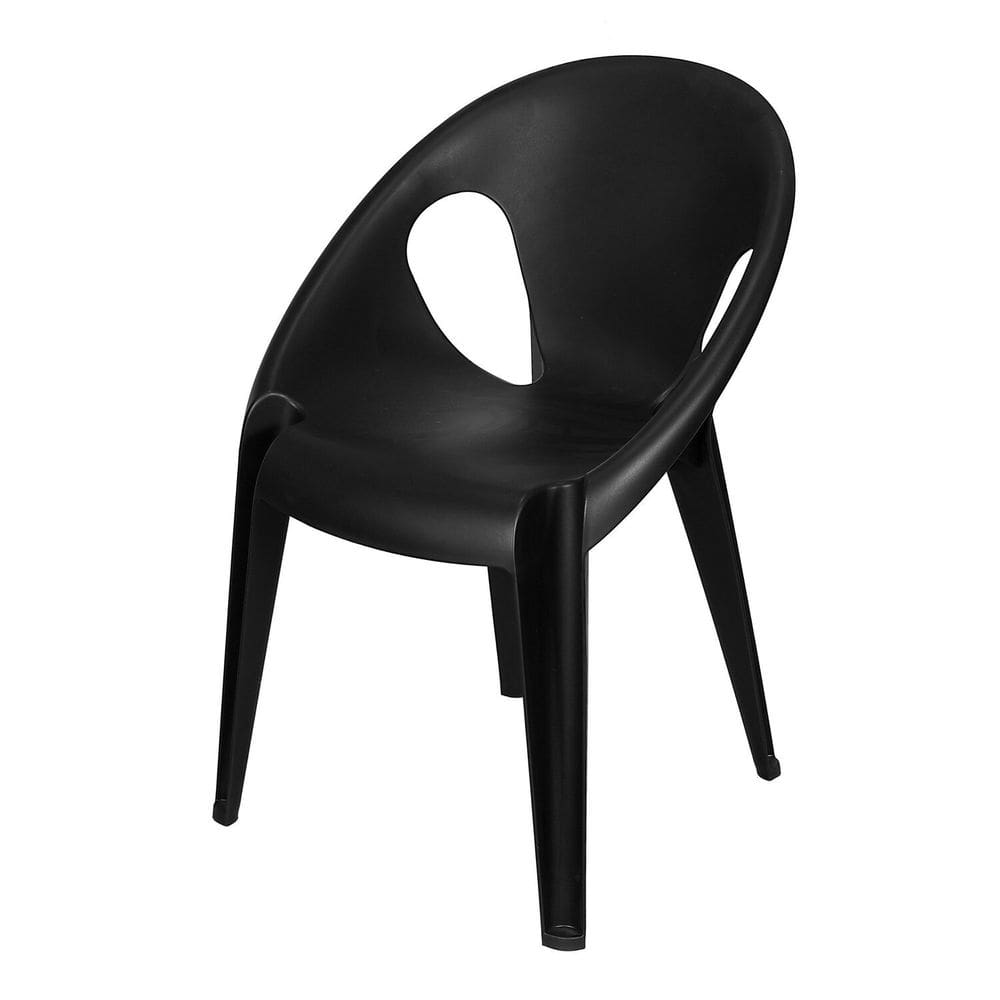 Cadeira Polipropileno para Sala de Jantar Drop Preta