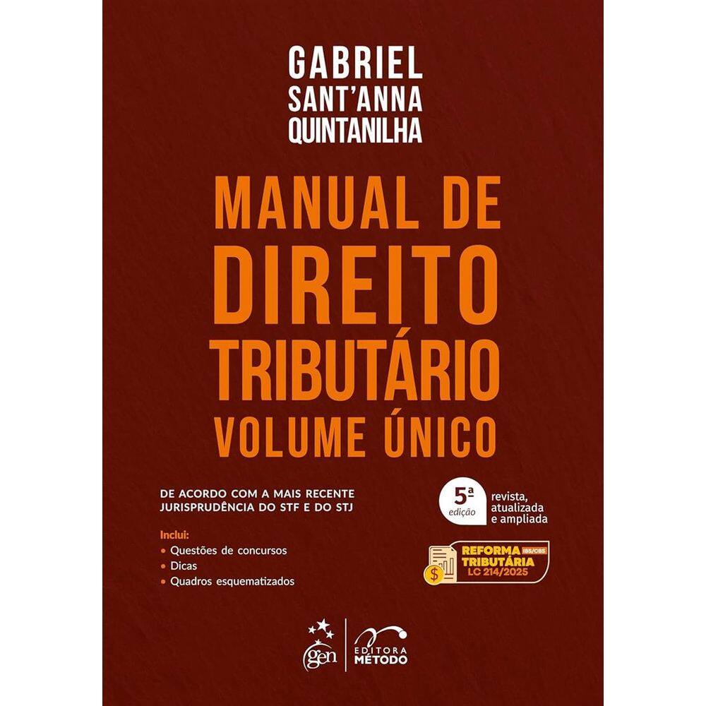 Manual de Direito Tributário - Volume Único - 5ª Edição 2025