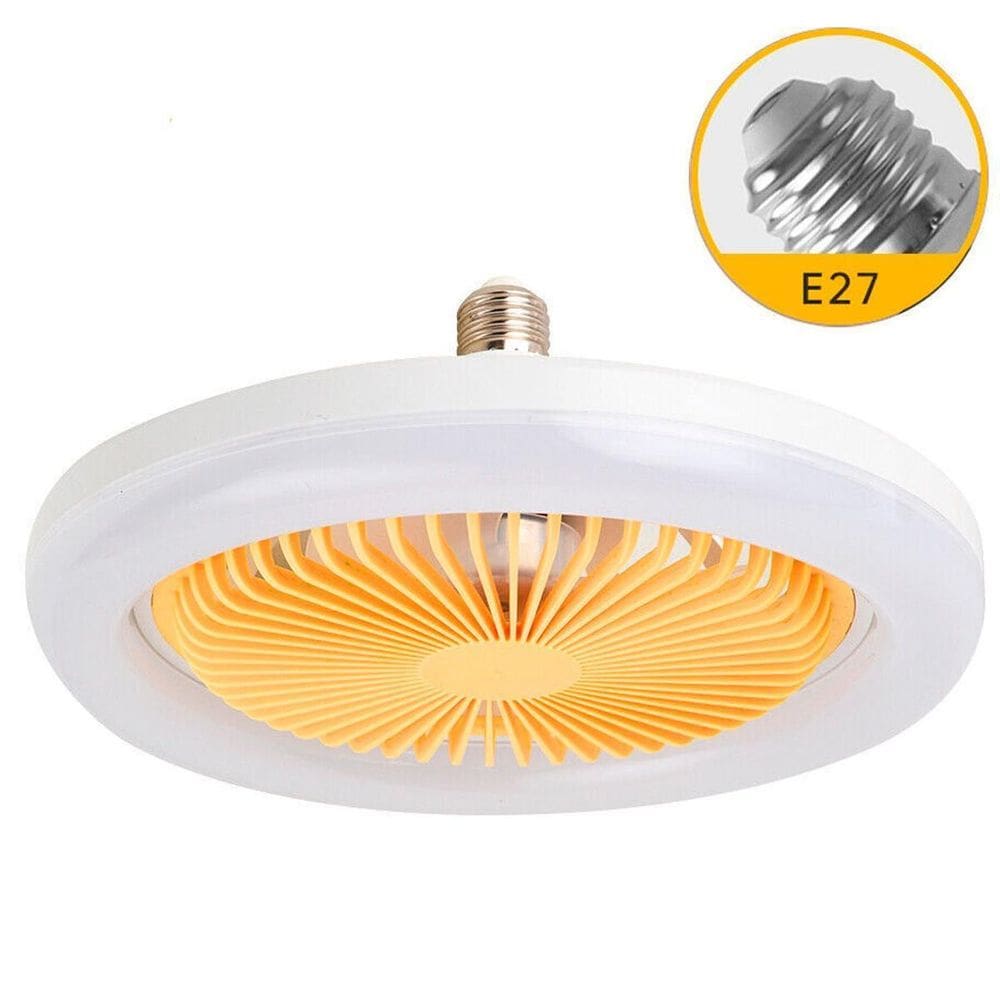 Elegância E Conforto Ventilador De Teto Led Controle Remoto E27