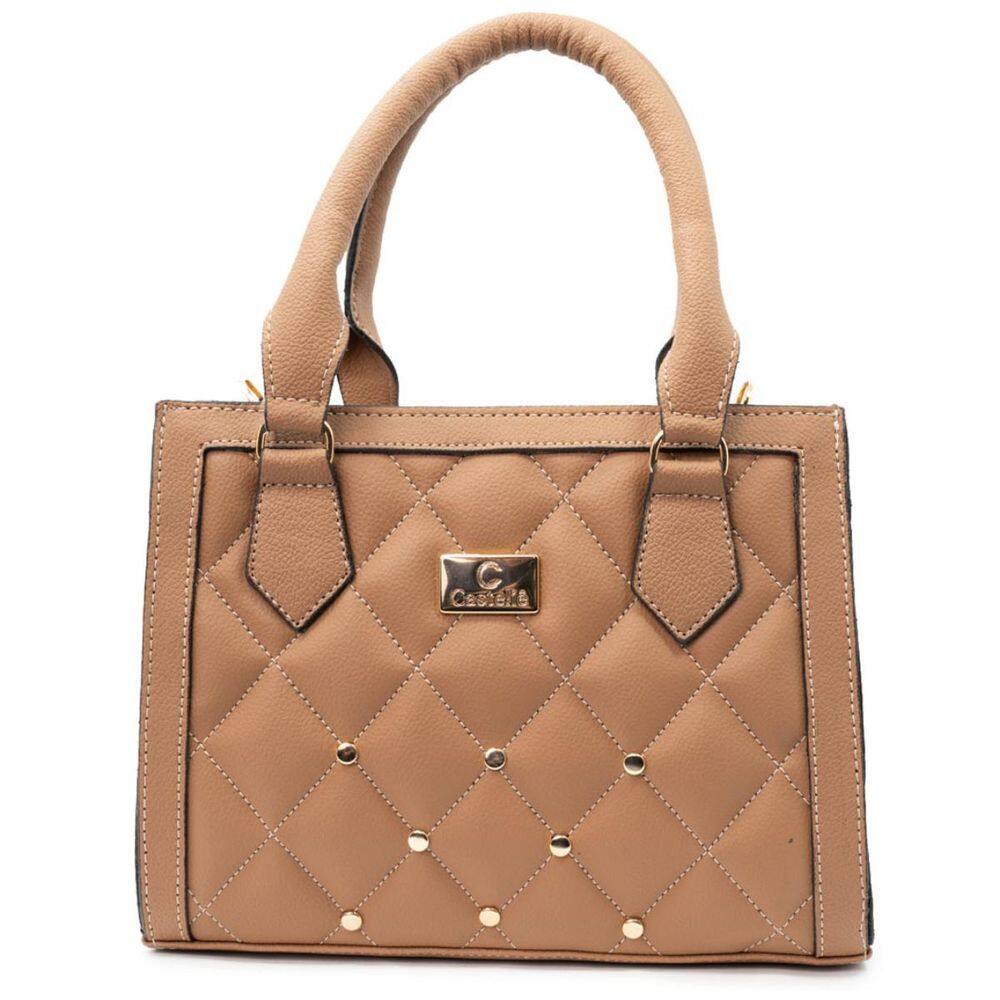 Bolsa Casteliê Casual Apliques Feminina - Bege