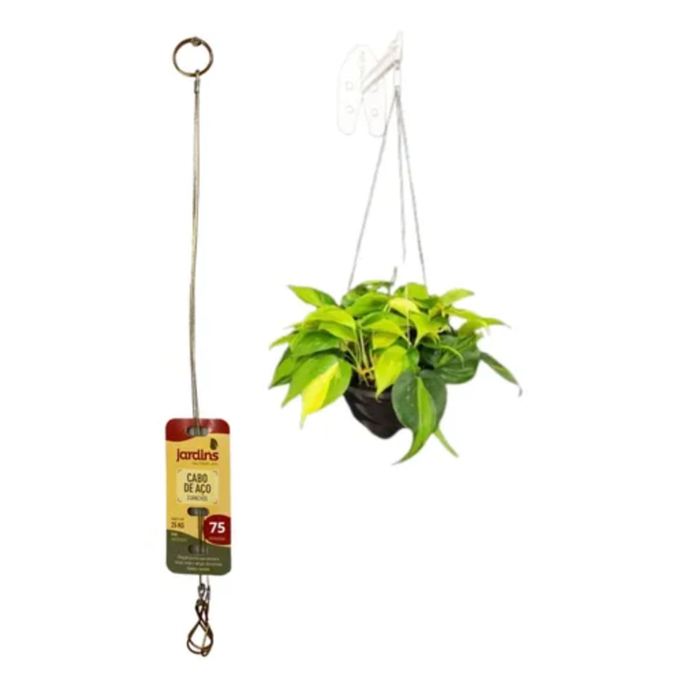 Cabo De Aço 75cm pendurar Vaso Plantas NUTRIPLAN