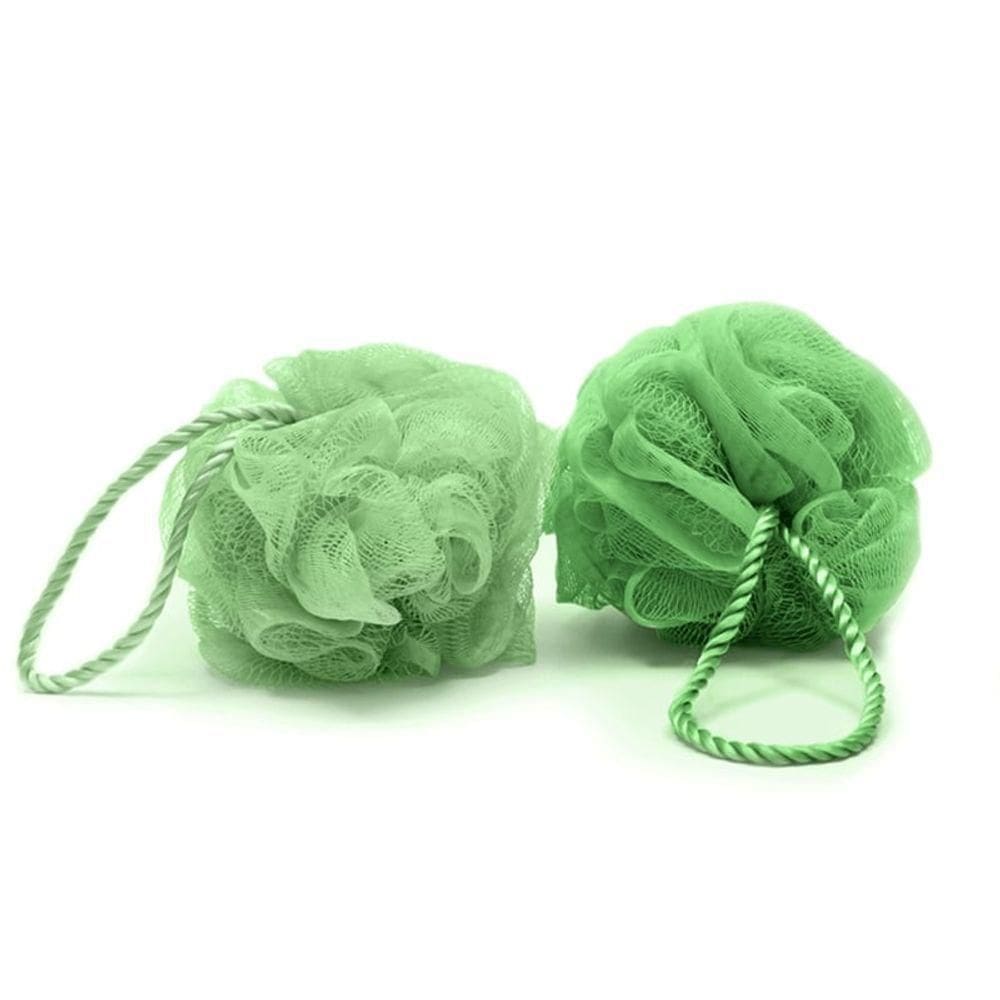 Esponja De Banho Buettner Pote C- 2 Unidades C- Cordão Nylon Verde