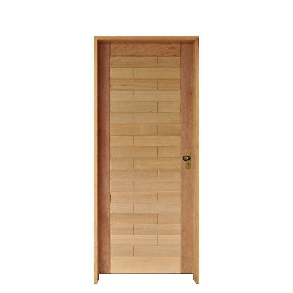 Kit Porta Roma Mista 92 X 2.10 Batente 11 Cm Fechadura Externa Lado Esquerdo ? Rodam