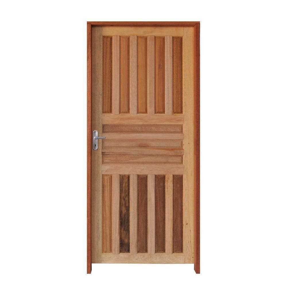 Kit Porta Americana Ecológica 80 X 210 Batente Ecológico 11cm Fechadura Comum Lado Direito - Rodam
