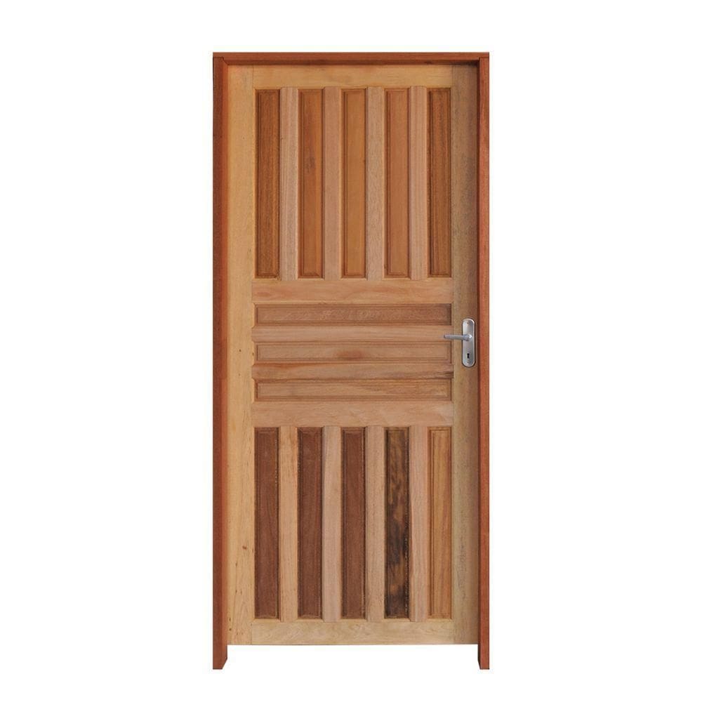 Kit Porta Americana Ecológica 80 X 210 Batente Ecológico 11cm Fechadura Comum Lado Esquerdo - Rodam
