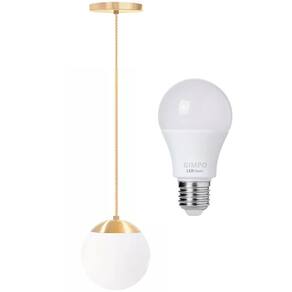 Luminária Lustre Pendente 215Cm Jabuticaba Globo Vidro 15Cm