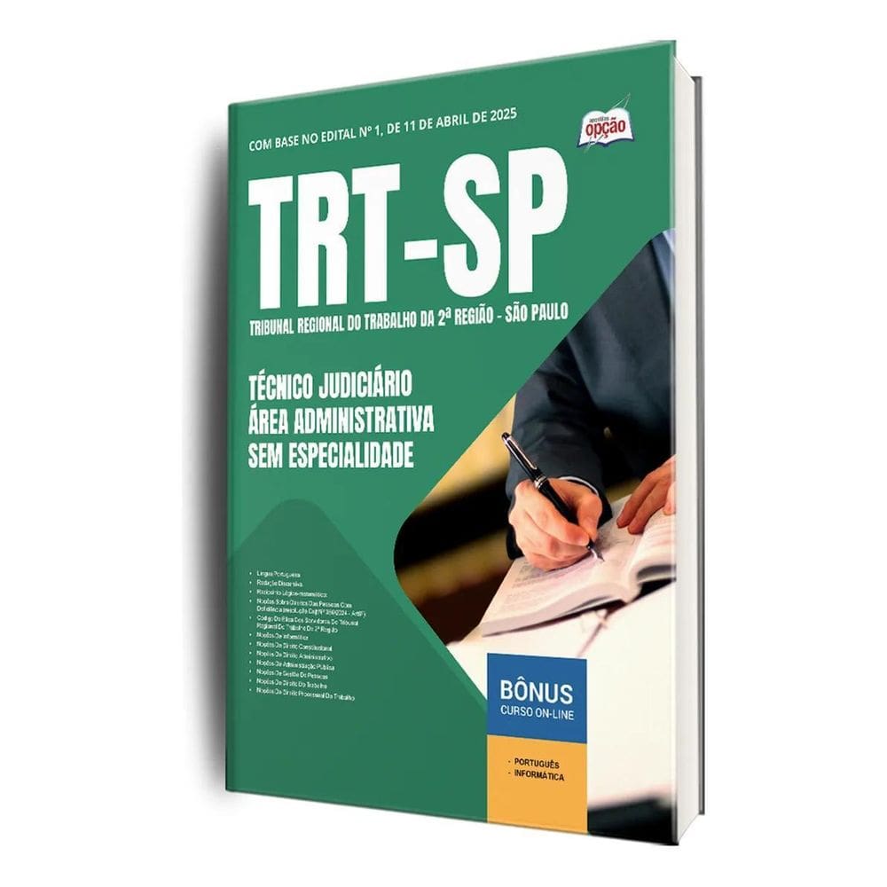 Apostila Trt Sp 2025 Técnico Judiciário Área Administrativa